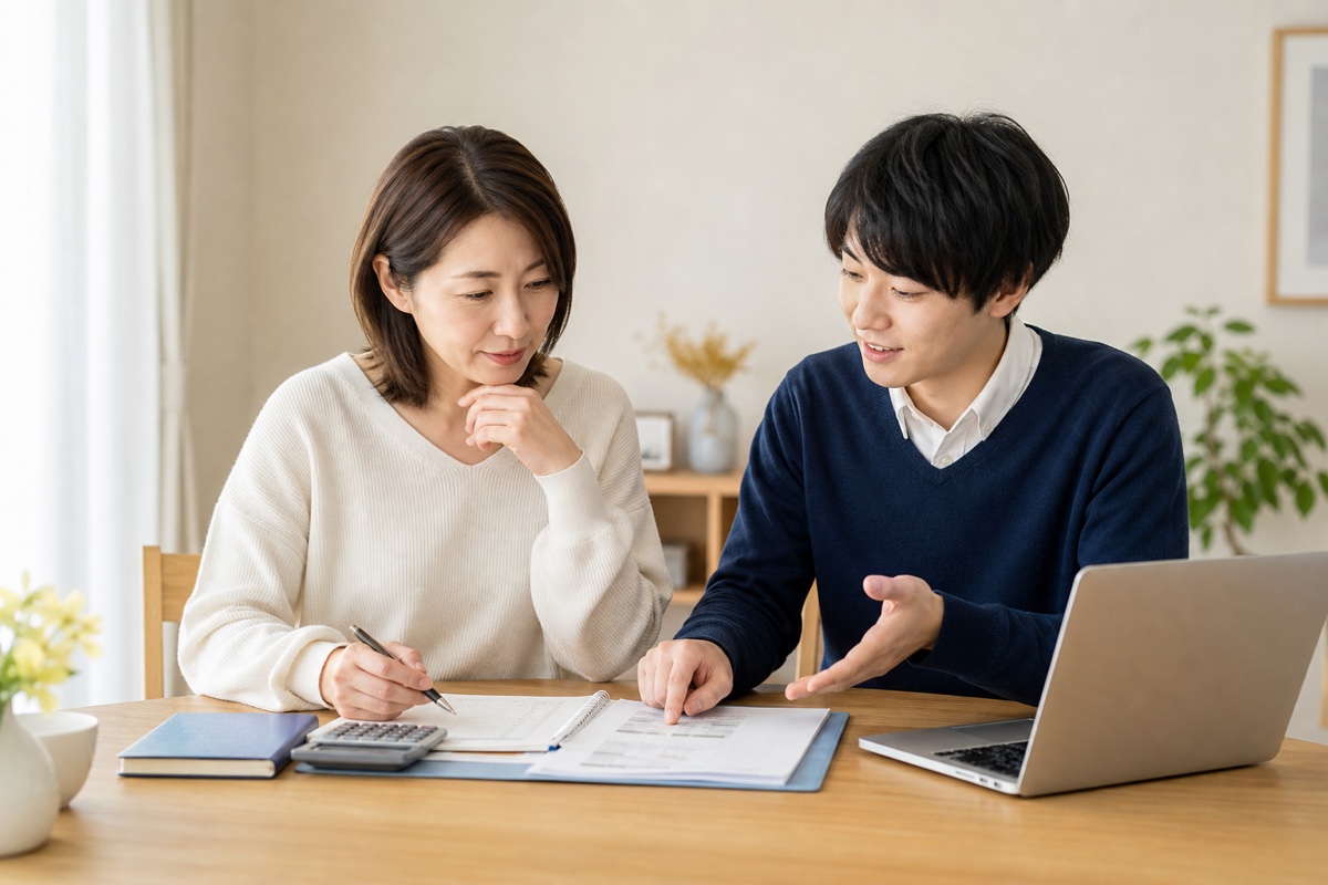 家庭教師の料金について相談する保護者
